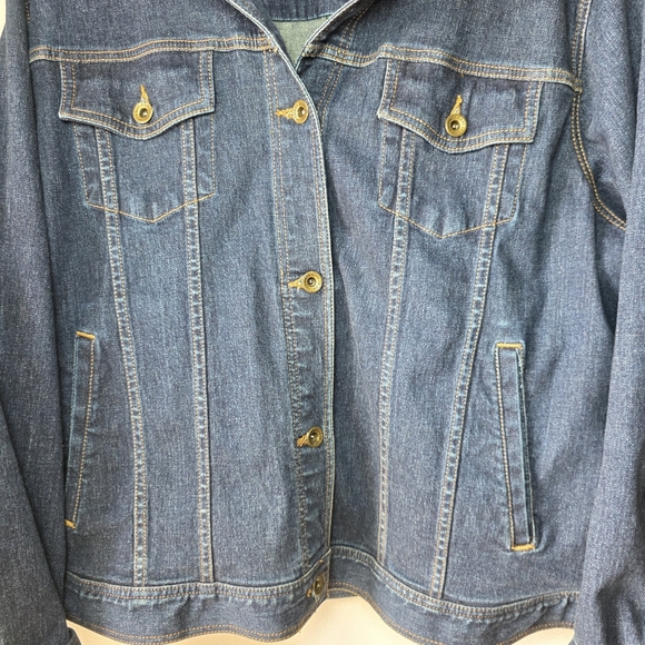 Ralph Lauren Jeans Co Women's Blue Premium Denim Trucker Jacket 3X - Picture 3 of 11